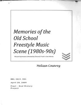 Memories of the Freestyle Music Scene (1 980S-90S)