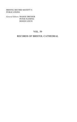 Records of Bristol Cathedral