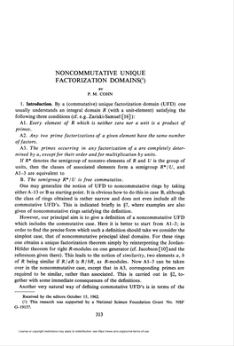 Noncommutative Unique Factorization Domainso