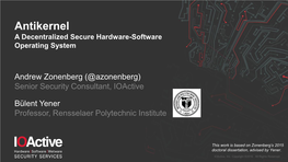 Antikernel: a Decentralized Secure Hardware-Software Operating