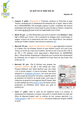 Proposée Par La Communauté De Communes Sor Et Agout Dans Le Cadre De La #Saisonmiam a Été Prolongée Jusqu’Au 9 Juillet