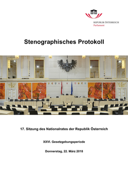 Stenographisches Protokoll