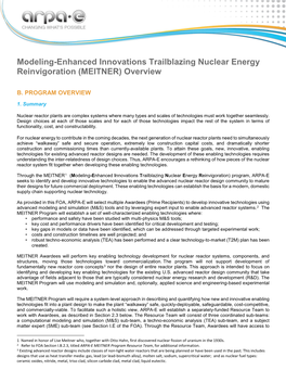 Modeling-Enhanced Innovations Trailblazing Nuclear Energy Reinvigoration (MEITNER) Overview