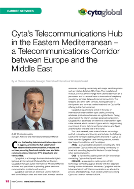 Cyta's Telecommunications Hub in the Eastern Mediterranean