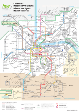 Liniennetz Basel Und Umgebung Réseau Des Lignes Bâle Et Environs