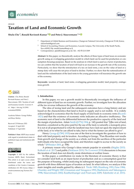 Taxation of Land and Economic Growth