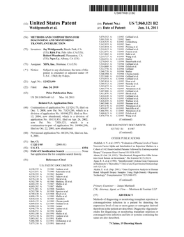 (12) United States Patent (10) Patent No.: US 7,960,121 B2 Wohlgemuth Et Al