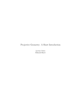 Projective Geometry: a Short Introduction
