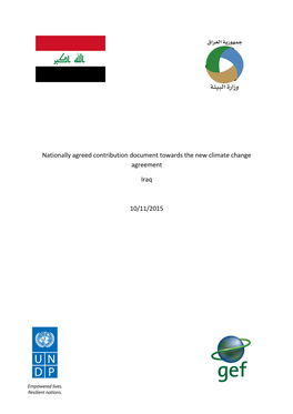 Nationally Agreed Contribution Document Towards the New Climate Change Agreement