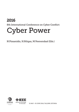 2016 8Th International Conference on Cyber Conflict: Cyber Power