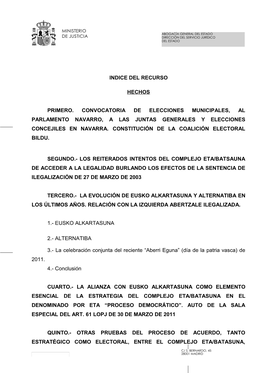 A La Sala Especial Del Tribunal Supremo Prevista En El Artículo 61 De La Ley Orgánica Del Poder Judicial