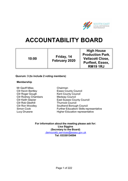 Accountability Board on 14Th February 2020