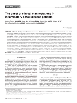 The Onset of Clinical Manifestations in Inflammatory Bowel Disease Patients