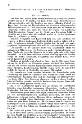 78 Aufnahmsbericht Von Dr. Friedrich Kümel Über Blatt Ödenbnrg (4957