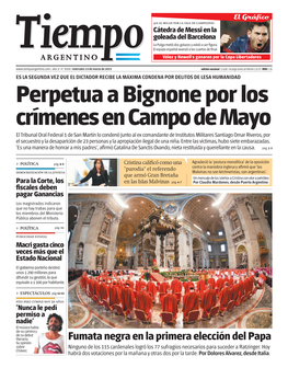 Perpetua a Bignone Por Los Crímenes En Campo De Mayo
