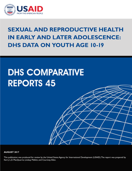 Sexual and Reproductive Health in Early and Later Adolescence