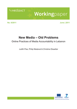 Online Practices of Media Accountability in Lebanon