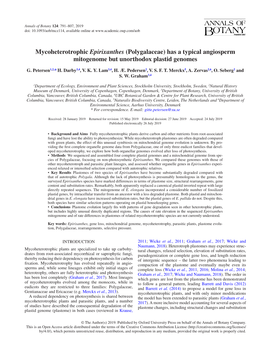 Mycoheterotrophic Epirixanthes (Polygalaceae) Has a Typical Angiosperm Mitogenome but Unorthodox Plastid Genomes