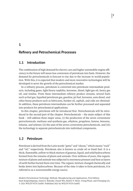 1 Refinery and Petrochemical Processes