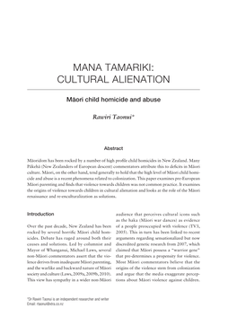 Mana Tamariki: Cultural Alienation