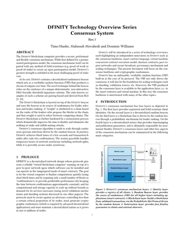 DFINITY Technology Overview Series Consensus System