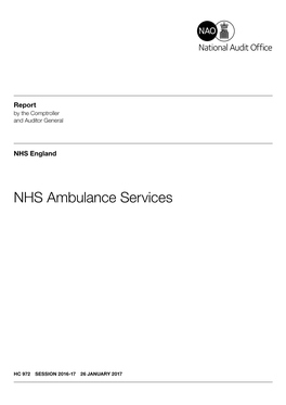 NHS Ambulance Services