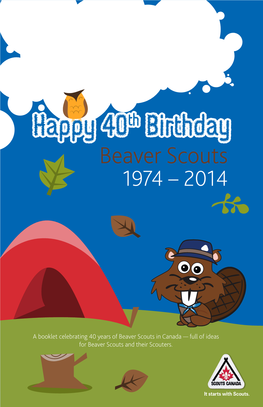 40Th Anniversary Beaver Scouts Booklet