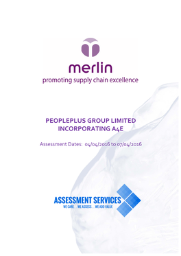 Peopleplus Group Limited Incorporating A4e