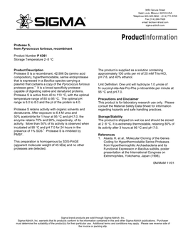 Protease S from Pyrococcus Furiosus (P6361)