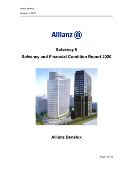 Solvency II Solvency and Financial Condition Report 2020 Allianz