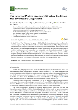 The Future of Protein Secondary Structure Prediction Was Invented by Oleg Ptitsyn