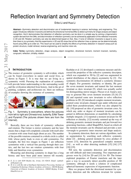 Reflection Invariant and Symmetry Detection