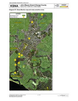 John Wayne Airport Orange County Sensitivity HIGH KSNA Santa Ana, California, United States Level