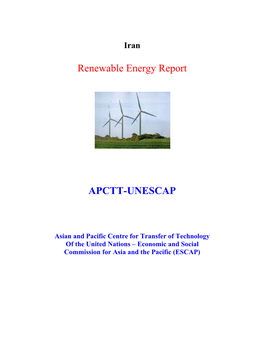 Renewable Energy Report APCTT-UNESCAP