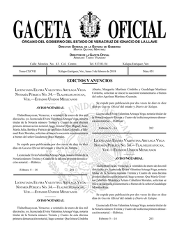 Gaceta No. 051. Febrero 5-2018