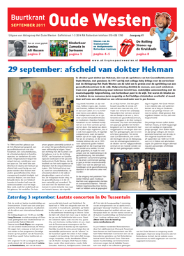 Buurtkrant SEPTEMBER 2011 Oude Westen