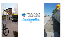 Transit Access Plan Executive Summary & General Recommendations 2019