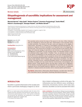 Etiopathogenesis of Sacroiliitis