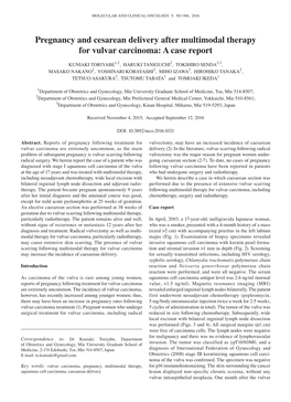 Pregnancy and Cesarean Delivery After Multimodal Therapy for Vulvar Carcinoma: a Case Report