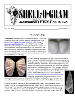 Shell-O-Gram November-December, 2019