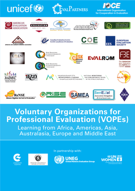 Voluntary Organizations for Professional Evaluation (Vopes) Grew from 15 in the 1990S to More Than 155 by 2012