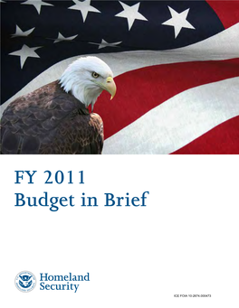 Secure Communities FY 2011 Budget in Brief