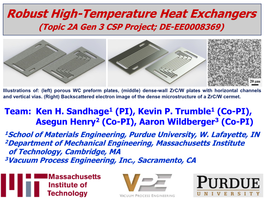 Robust High-Temperature Heat Exchangers (Topic 2A Gen 3 CSP Project; DE-EE0008369)