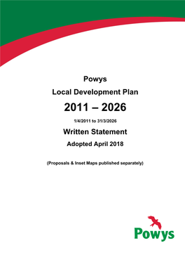2 Powys Local Development Plan Written Statement