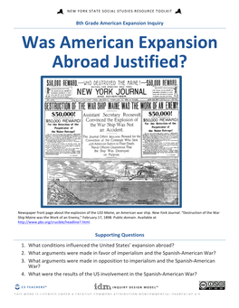 Was American Expansion Abroad Justified?