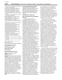 Federal Register/Vol. 84, No. 77/Monday, April 22, 2019/Rules and Regulations