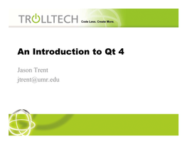 An Introduction to Qt 4