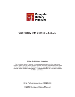 Oral History with Charles L. Lea