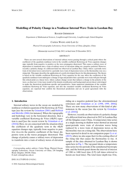 Downloaded 09/24/21 11:26 AM UTC 966 JOURNAL of PHYSICAL OCEANOGRAPHY VOLUME 46