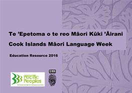 Āirani Cook Islands Māori Language Week